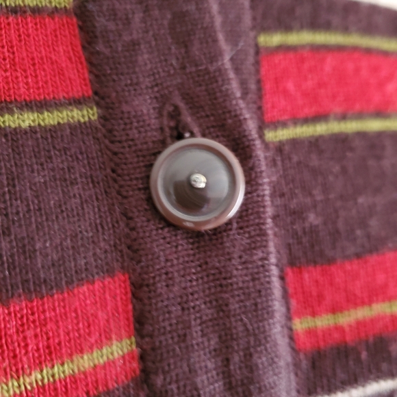 90s Vintage Liz Claiborne Wool Blend Retro Stripe Maxi Dress - Picture 5 of 8